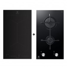 (Bundle) Electrolux EGC3320NOK (PUB) 30cm UltimateTaste 300 Gas Hob + EHI3251BE 30cm UltimateTaste 500 Induction Hob